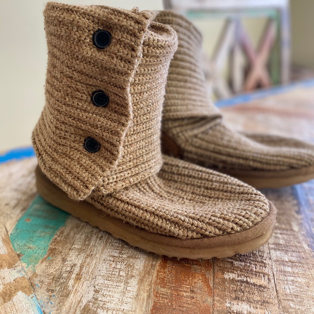 UGG Chestnut Sweater Fold Over Boots